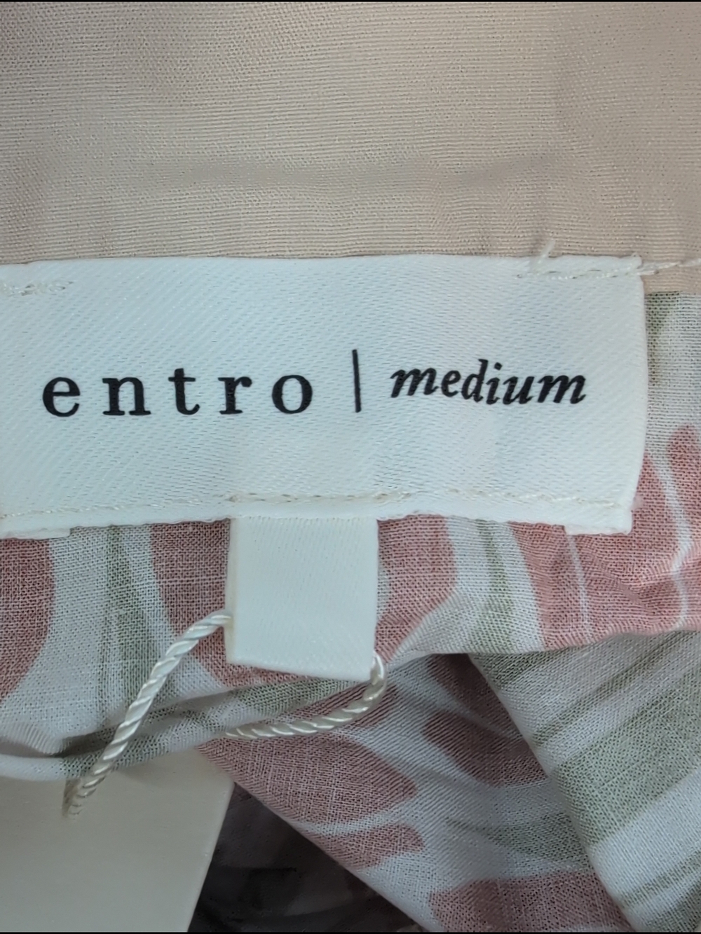 Entro Floral Pattern Cuff Band Puff Sleeve Pullover Blouse Women Top Medium Ecru - Picture 5 of 8